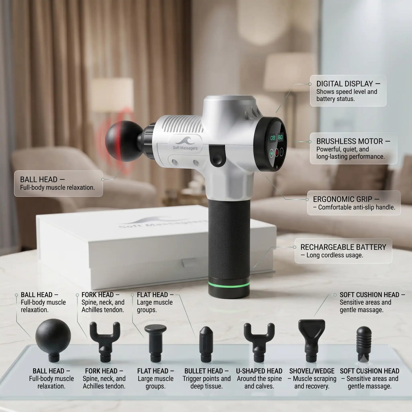 Elite Performance Deep Tissue Percussion Massage Gun